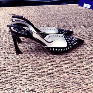 Christian Dior Kitten Heel Sling Backs